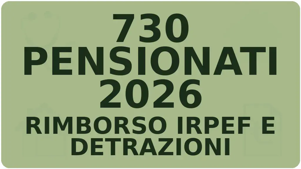 730 pensionati 2026: rimborsi INPS ad agosto e detrazioni