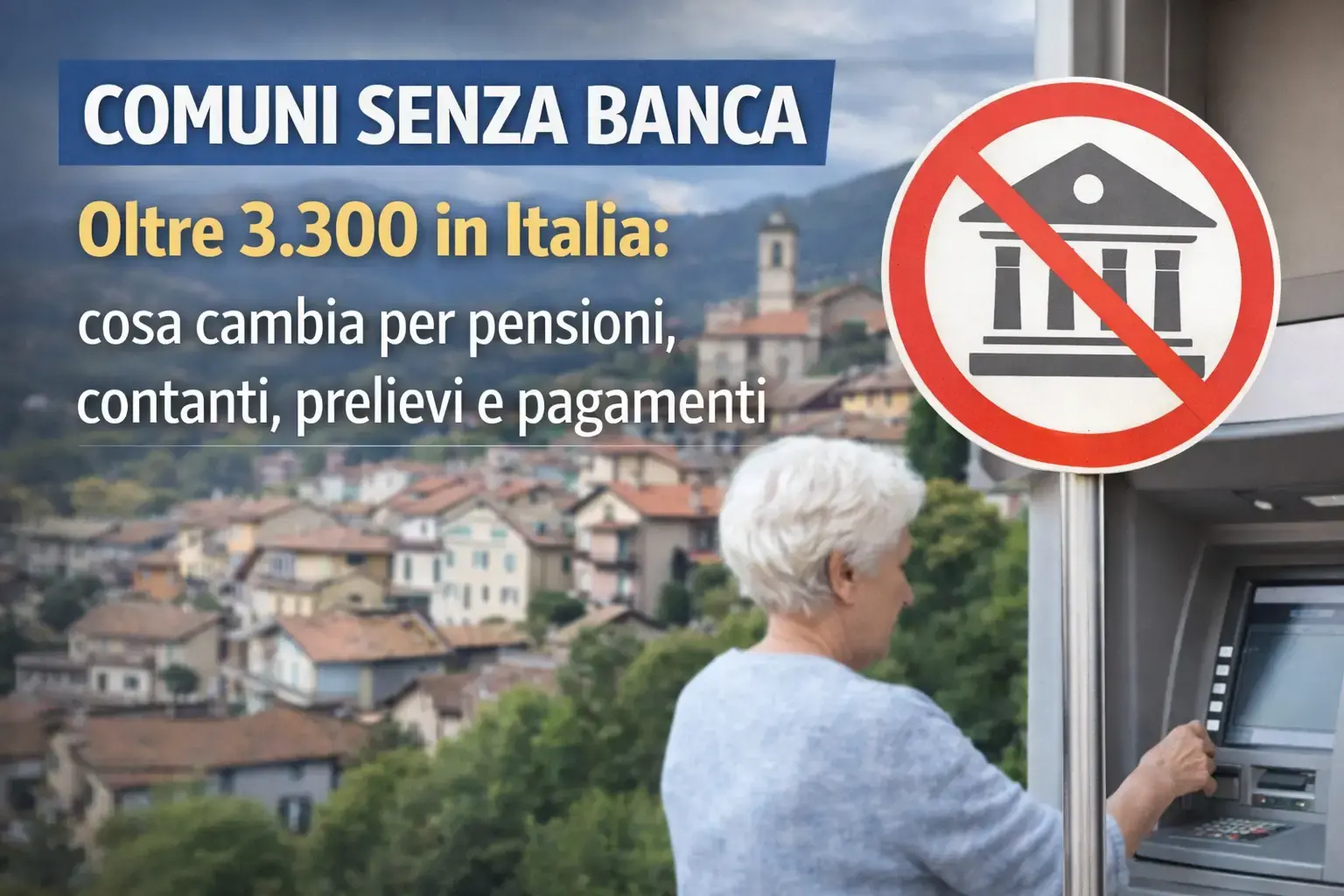 Desertificazione bancaria 2026: 3.457 Comuni senza sportello