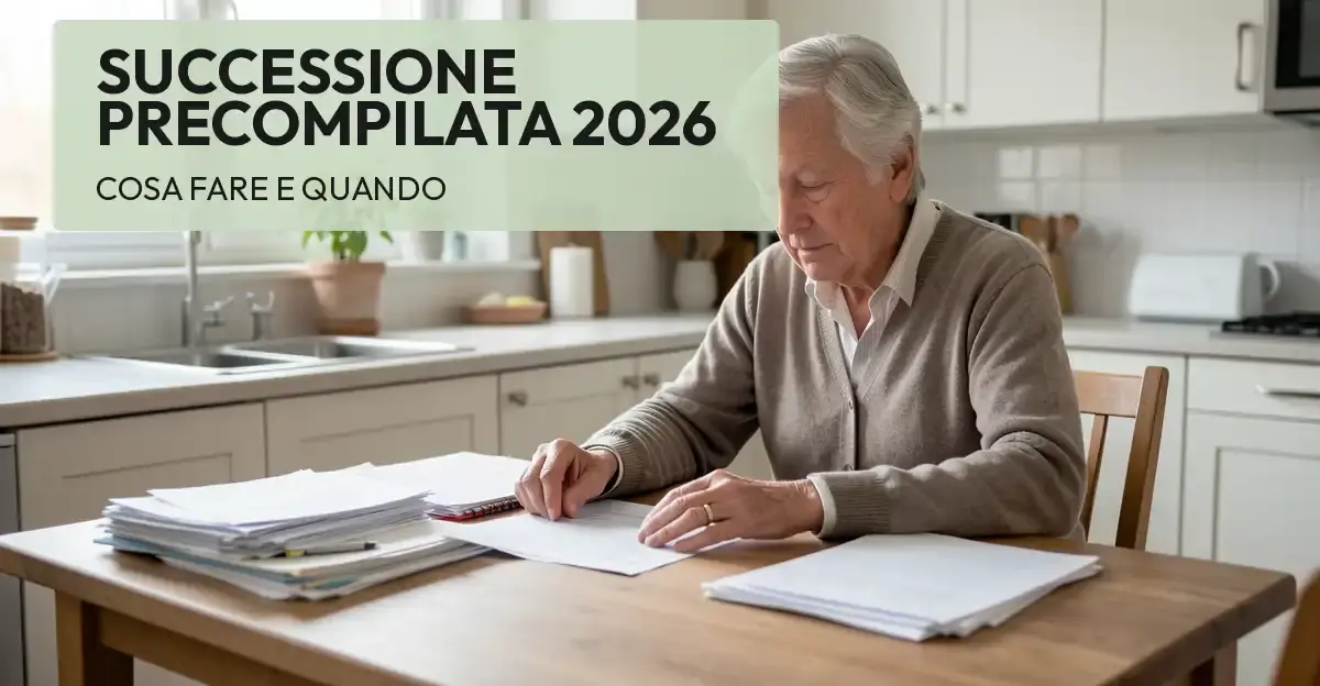 Successione precompilata 2026: casa, imposte e banca